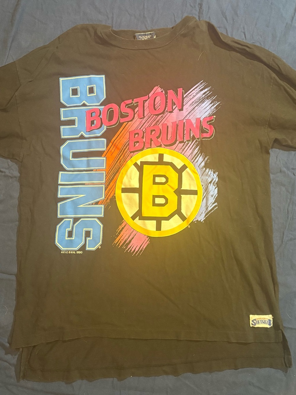 Vintage 1990 Boston Bruins NHL T-Shirt – Size L